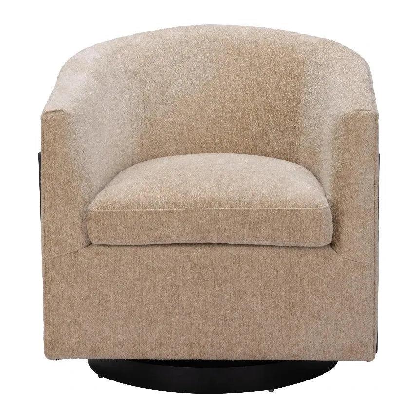 Hanko Golden Beige Swivel Chair - LOOMLAN - Zuo Modern - Club Chairs