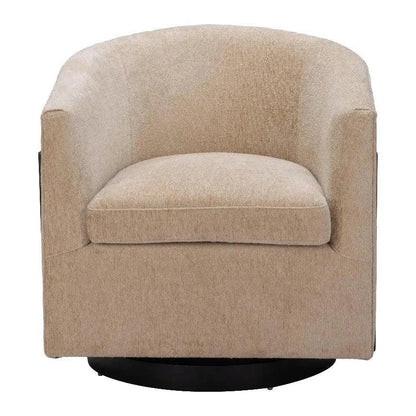 Hanko Golden Beige Swivel Chair - LOOMLAN - Zuo Modern - Club Chairs
