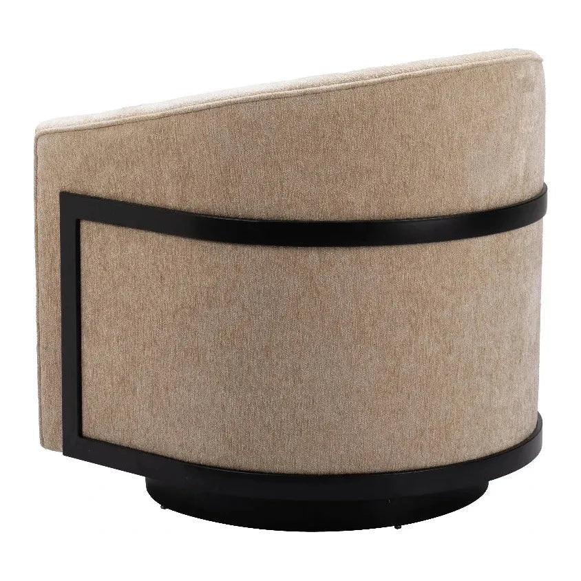 Hanko Golden Beige Swivel Chair - LOOMLAN - Zuo Modern - Club Chairs