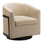 Hanko Golden Beige Swivel Chair - LOOMLAN - Zuo Modern - Club Chairs