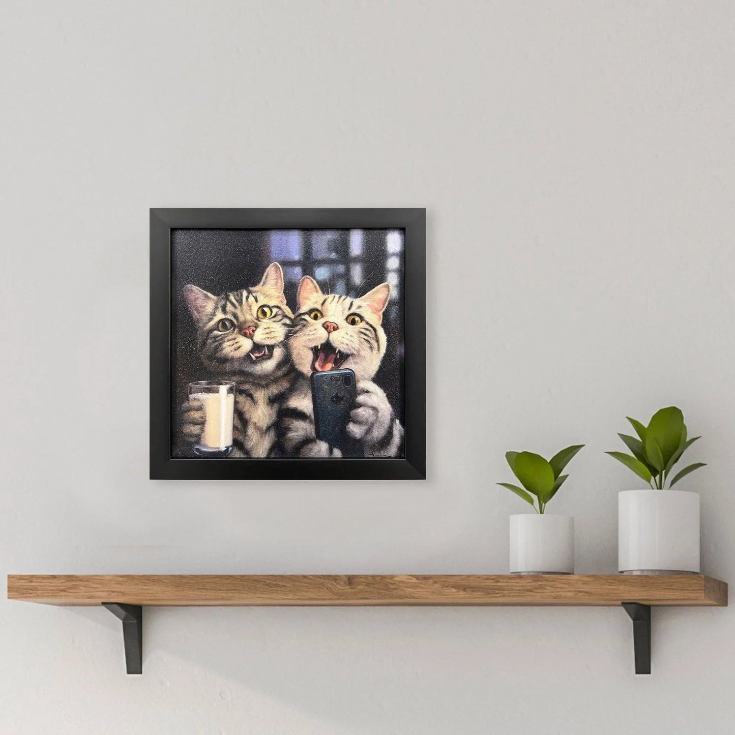 Happy Hour Blue Framed Wall Art