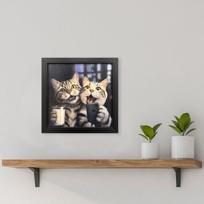 Happy Hour Blue Framed Wall Art