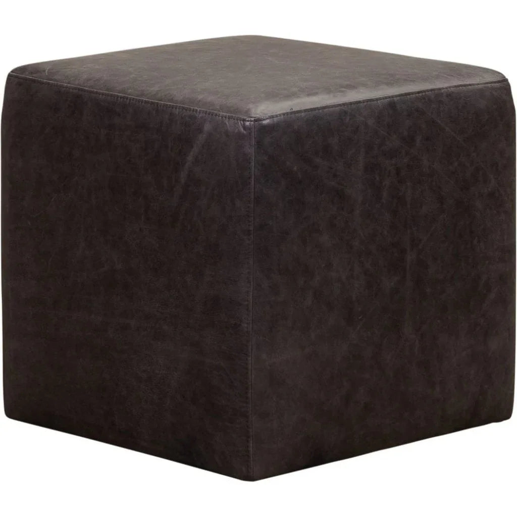 Happy Hour Leather Storage Swivel Ottoman - LOOMLAN - Ottomans
