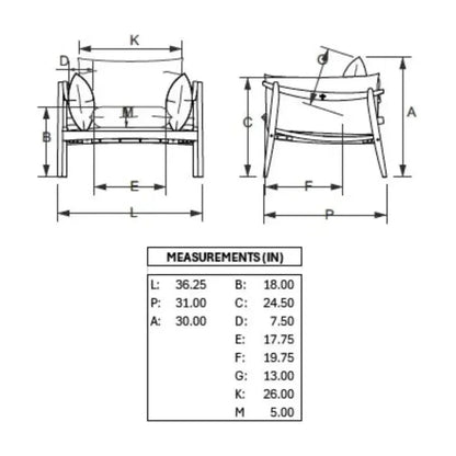 Hara Fabric Accent Chair - LOOMLAN - Urbia - Club Chairs