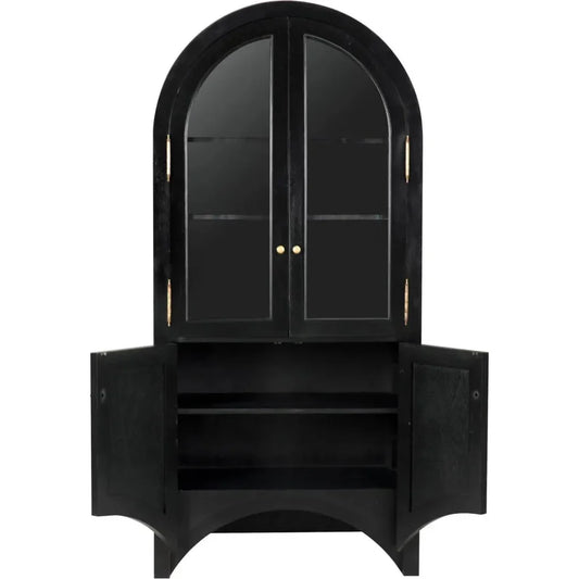 Haring Hutch Curio Buffet Cabinet - LOOMLAN - Noir - Buffets & Curios