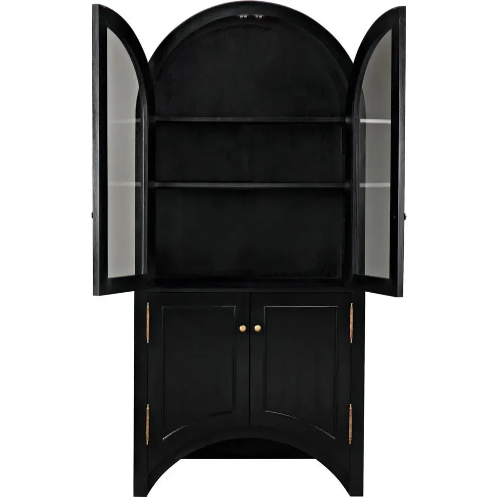 Haring Hutch Curio Buffet Cabinet - LOOMLAN - Noir - Buffets & Curios