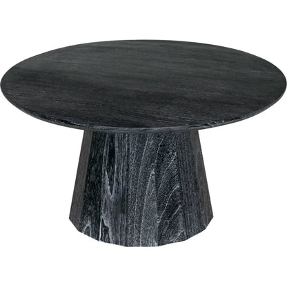 Harlow Wood Black Round Coffee Table - LOOMLAN - Noir - Coffee Tables