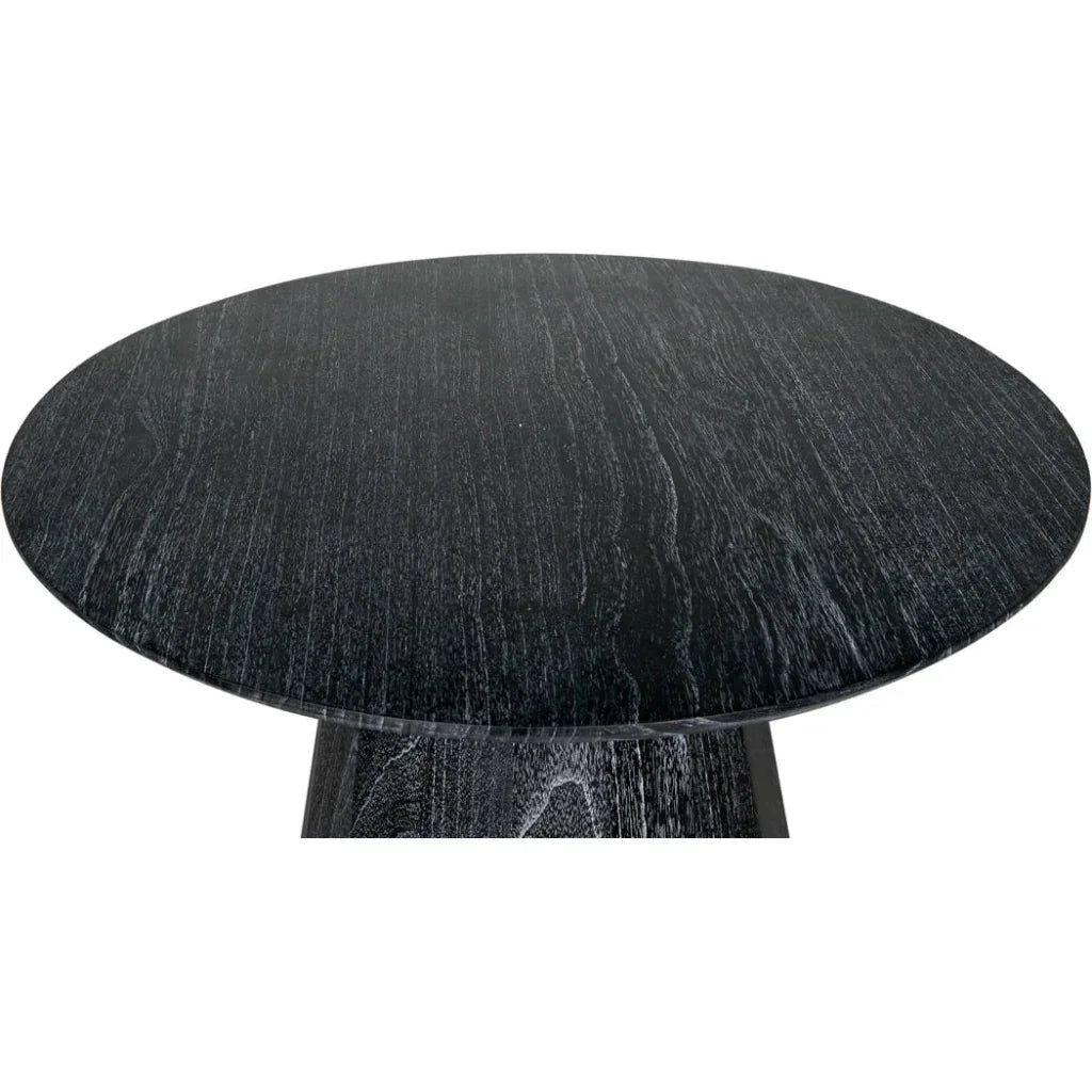 Harlow Wood Black Round Coffee Table - LOOMLAN - Noir - Coffee Tables
