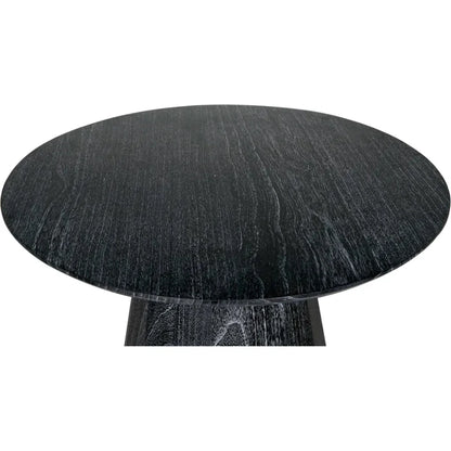 Harlow Wood Black Round Coffee Table - LOOMLAN - Noir - Coffee Tables