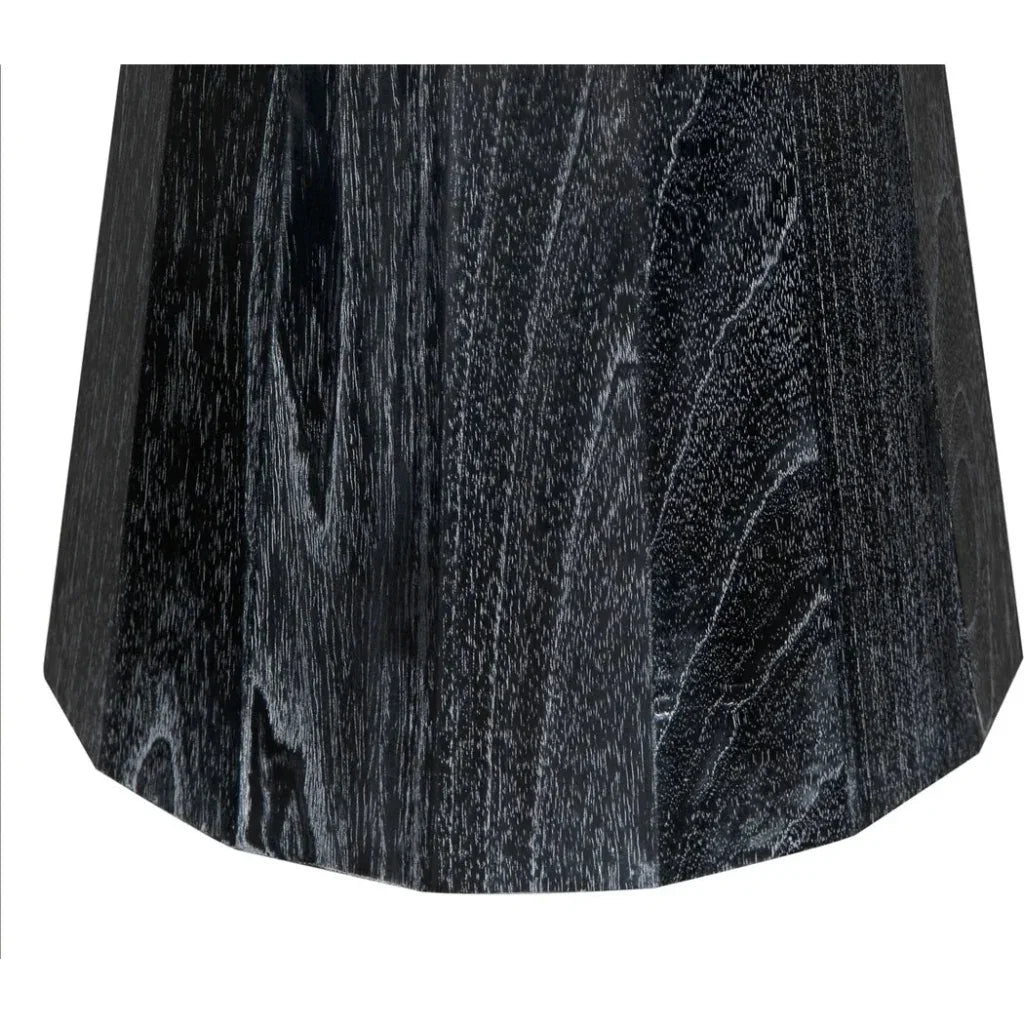 Harlow Wood Black Round Coffee Table - LOOMLAN - Noir - Coffee Tables