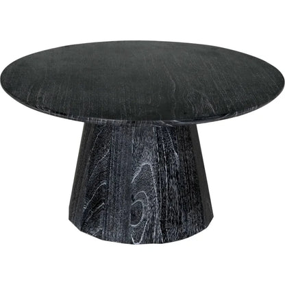 Harlow Wood Black Round Coffee Table - LOOMLAN - Noir - Coffee Tables