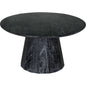 Harlow Wood Black Round Coffee Table - LOOMLAN - Noir - Coffee Tables