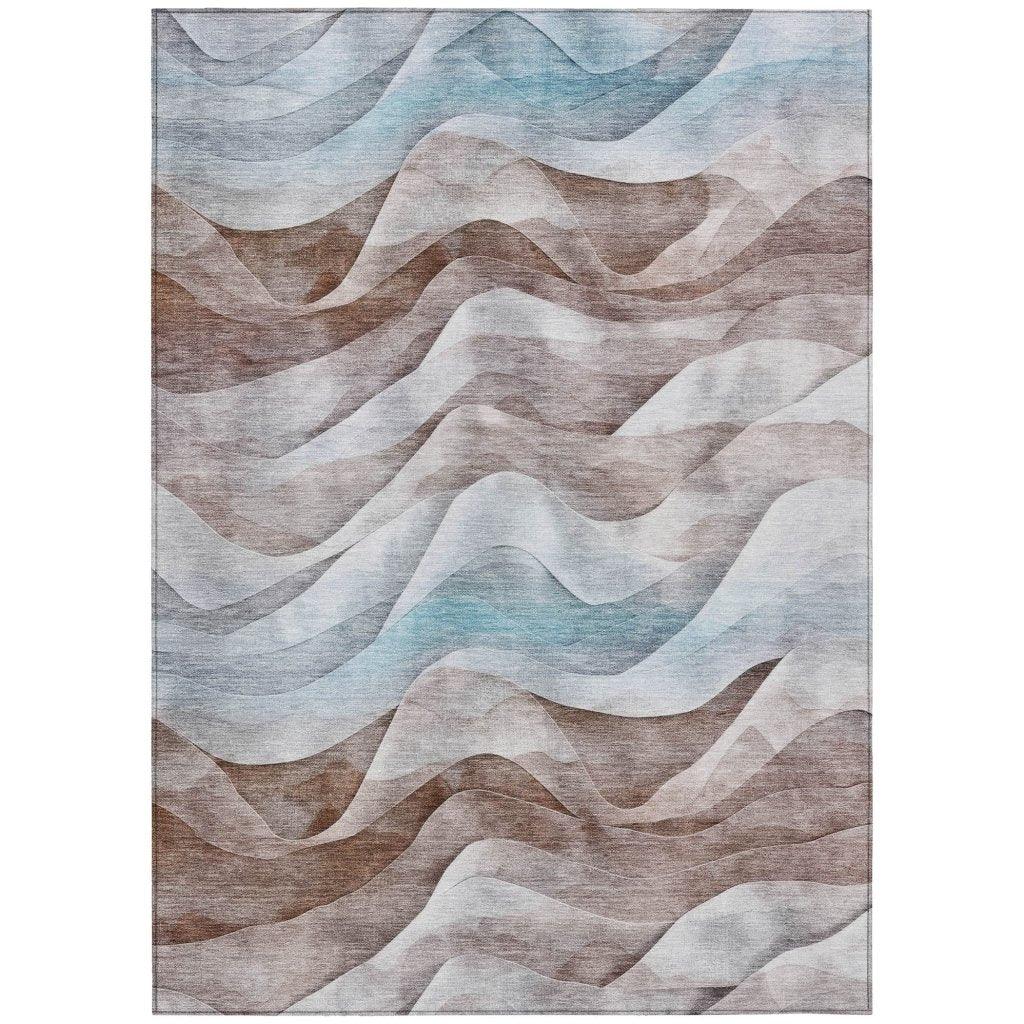 Harmona Brown Washable Indoor - Outdoor Rug - LOOMLAN - LOOMLAN Rugs - Outdoor Rugs