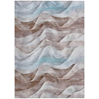 Harmona Brown Washable Indoor - Outdoor Rug - LOOMLAN - LOOMLAN Rugs - Outdoor Rugs