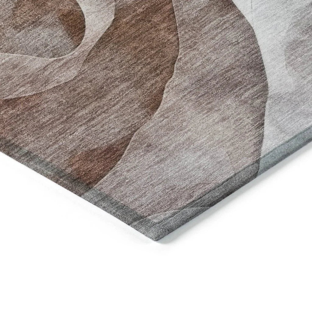 Harmona Brown Washable Indoor - Outdoor Rug - LOOMLAN - LOOMLAN Rugs - Outdoor Rugs