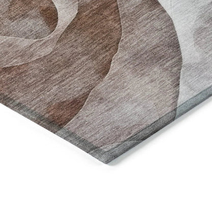 Harmona Brown Washable Indoor - Outdoor Rug - LOOMLAN - LOOMLAN Rugs - Outdoor Rugs