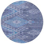 Harmony Blue Washable Indoor-Outdoor Rug-Outdoor Rugs-LOOMLAN Rugs-8' x 8'-LOOMLAN