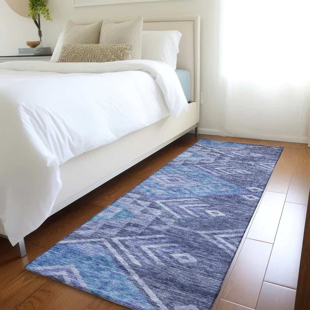 Harmony Blue Washable Indoor-Outdoor Rug-Outdoor Rugs-LOOMLAN Rugs-LOOMLAN