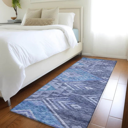 Harmony Blue Washable Indoor-Outdoor Rug-Outdoor Rugs-LOOMLAN Rugs-LOOMLAN