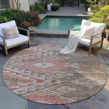 Harmony Brown Washable Indoor-Outdoor Rug-Outdoor Rugs-LOOMLAN Rugs-LOOMLAN