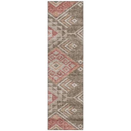 Harmony Brown Washable Indoor-Outdoor Rug-Outdoor Rugs-LOOMLAN Rugs-2'3" x 7'6"-LOOMLAN