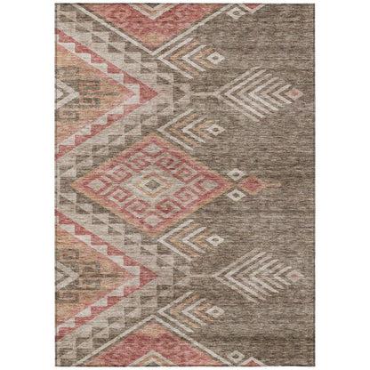 Harmony Brown Washable Indoor-Outdoor Rug-Outdoor Rugs-LOOMLAN Rugs-2'6" x 3'10"-LOOMLAN