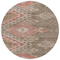 Harmony Brown Washable Indoor-Outdoor Rug-Outdoor Rugs-LOOMLAN Rugs-8' x 8'-LOOMLAN