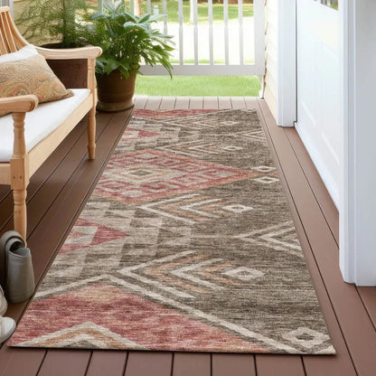 Harmony Brown Washable Indoor-Outdoor Rug-Outdoor Rugs-LOOMLAN Rugs-LOOMLAN