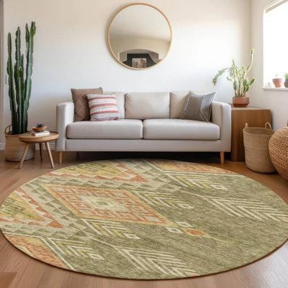 Harmony Green Washable Indoor-Outdoor Rug-Outdoor Rugs-LOOMLAN Rugs-LOOMLAN