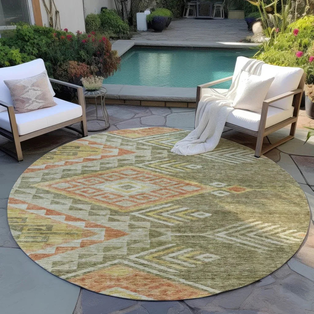 Harmony Green Washable Indoor-Outdoor Rug-Outdoor Rugs-LOOMLAN Rugs-LOOMLAN