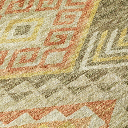 Harmony Green Washable Indoor-Outdoor Rug-Outdoor Rugs-LOOMLAN Rugs-LOOMLAN