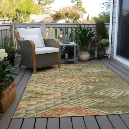 Harmony Green Washable Indoor-Outdoor Rug-Outdoor Rugs-LOOMLAN Rugs-LOOMLAN