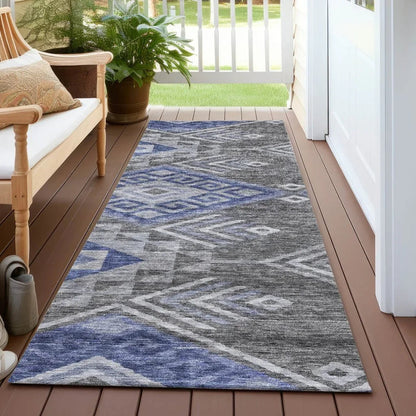 Harmony Pewter Washable Indoor-Outdoor Rug-Outdoor Rugs-LOOMLAN Rugs-LOOMLAN
