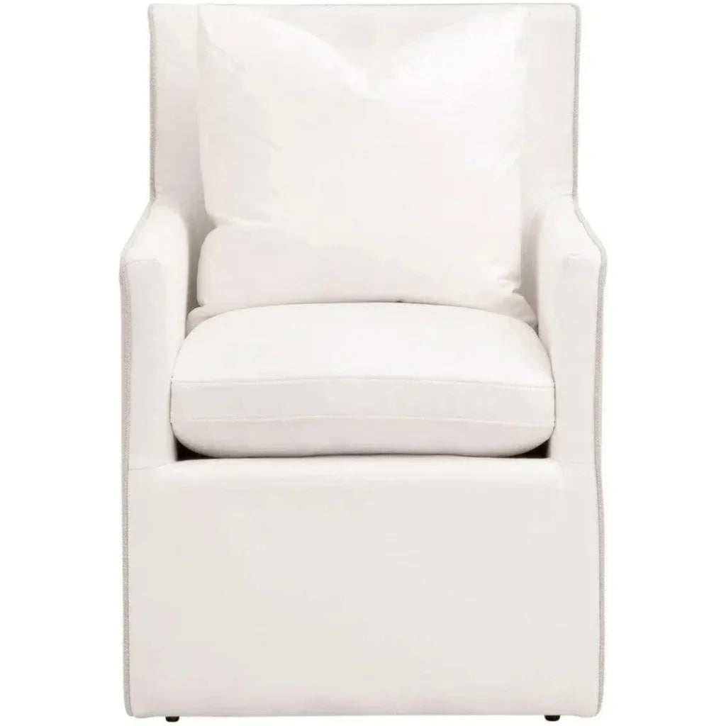 Harmony Two Tone Dining Arm Chair Casters - LOOMLAN - Essentials For Living - Dining Chairs