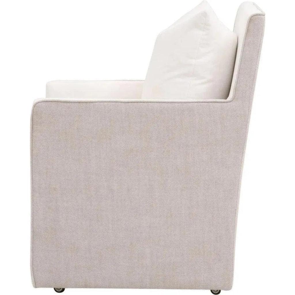 Harmony Two Tone Dining Arm Chair Casters - LOOMLAN - Essentials For Living - Dining Chairs