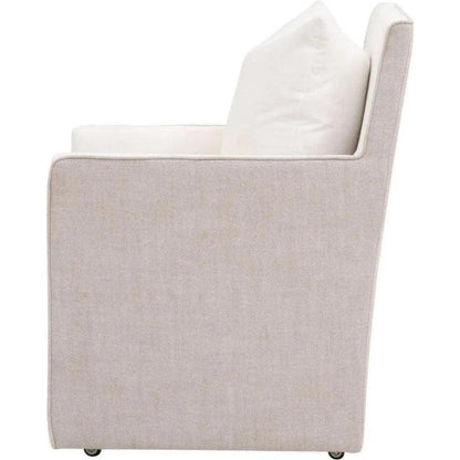 Harmony Two Tone Dining Arm Chair Casters - LOOMLAN - Essentials For Living - Dining Chairs