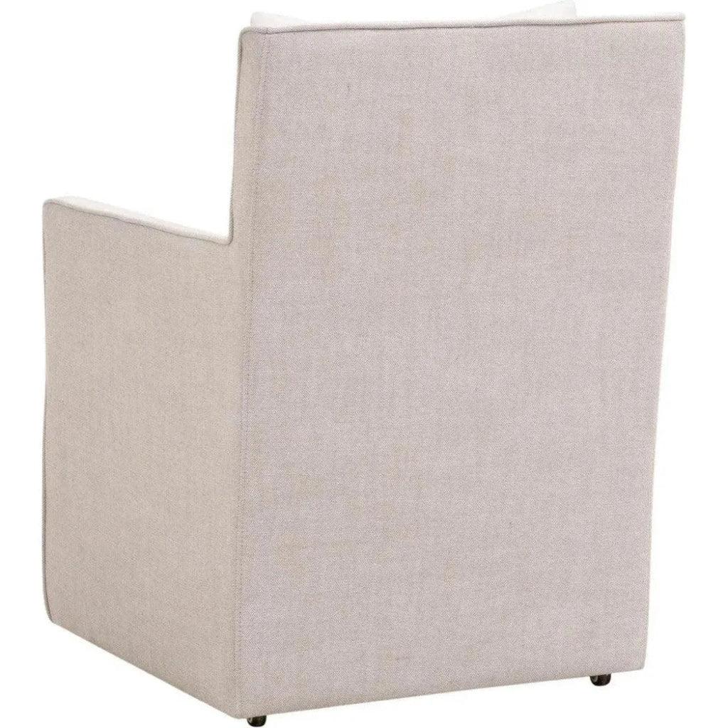 Harmony Two Tone Dining Arm Chair Casters - LOOMLAN - Essentials For Living - Dining Chairs