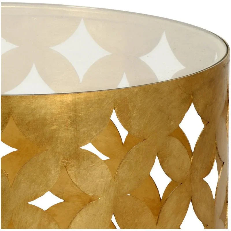 Harper Bunching Metalic Gold Framed Side Table - LOOMLAN - Chelsea House - Side Tables