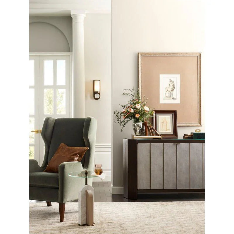 Harper Glass Top Wooden Console Cabinet - LOOMLAN - Wildwood - Accent Cabinets
