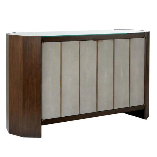 Harper Glass Top Wooden Console Cabinet - LOOMLAN - Wildwood - Accent Cabinets