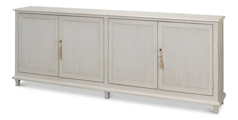 Harper Wooden White Sideboard - LOOMLAN - Sarreid - Sideboards
