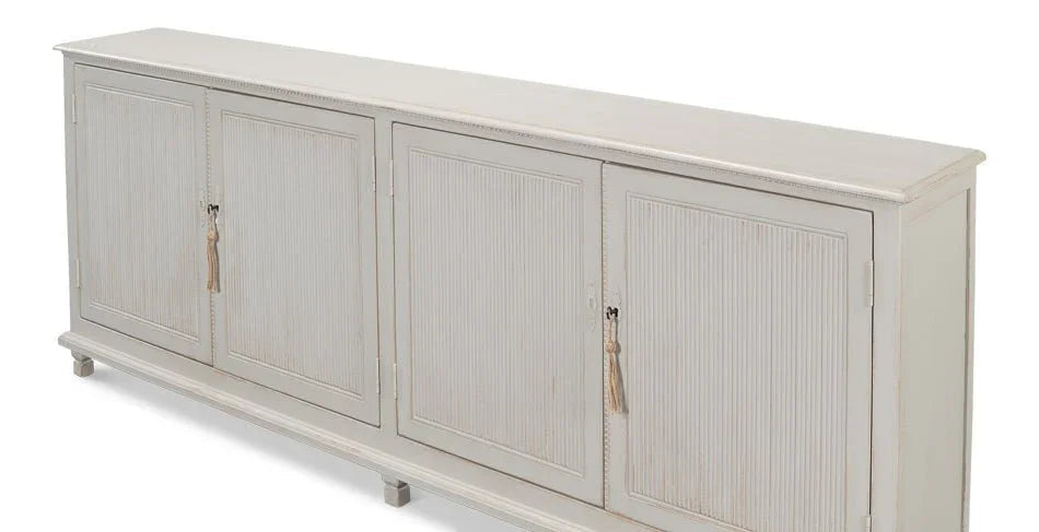Harper Wooden White Sideboard - LOOMLAN - Sarreid - Sideboards