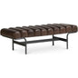 Harrison - Grain Buffalo Leather & Iron Dark Brown Bench - LOOMLAN - Moe's Home - Bedroom Benches