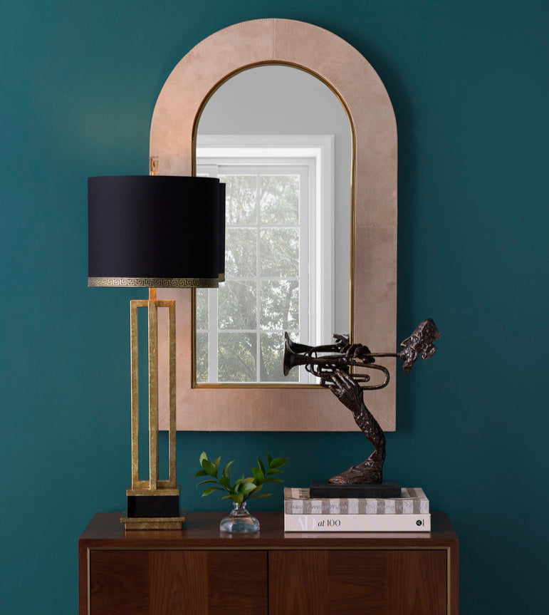 Harrison Leather Warp Frame Wall Mirror