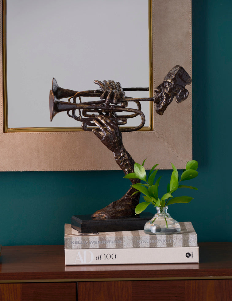 Harrison Leather Warp Frame Wall Mirror