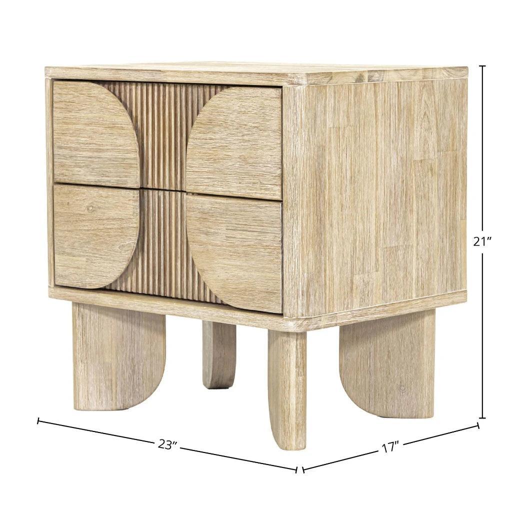 Haru Elegant Designed Wooden Nightstand - LOOMLAN - LH Imports - Nightstands
