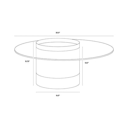 Haru Glass Topped Round Coffee Table - LOOMLAN - SUNPAN - Coffee Tables