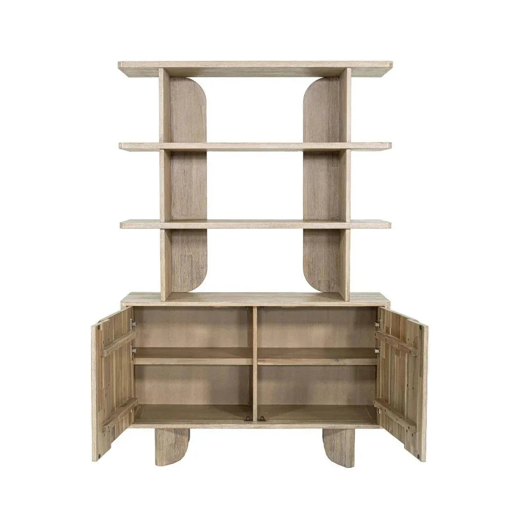 Haru Modern Looked Wooden Etagere-Etageres-LH Imports-LOOMLAN