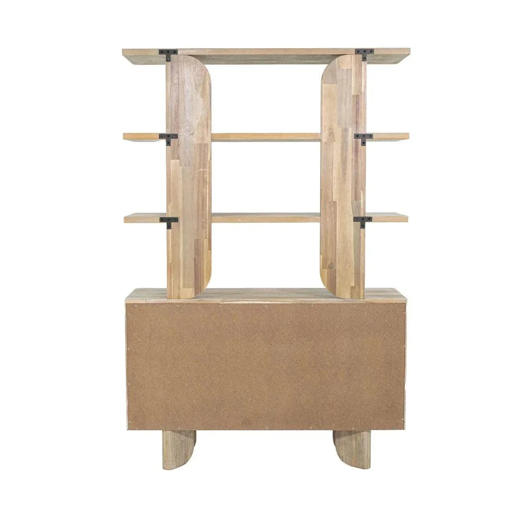 Haru Modern Looked Wooden Etagere-Etageres-LH Imports-LOOMLAN