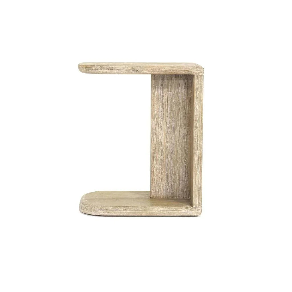 Haru Wooden C - Shaped Stylish Side Table - LOOMLAN - LH Imports - Side Tables